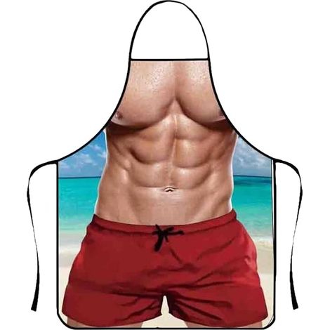 Grembiule da uomo per barbecue, regolabile, impermeabile, nero, personalizzabile per feste, festa del papà, compleanno e altre occasioni. (1/5)