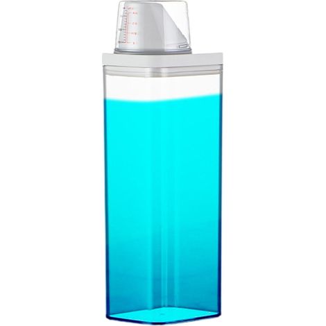 Distributeur pour lessive Flacon savon transparent rechargeable (1/5)