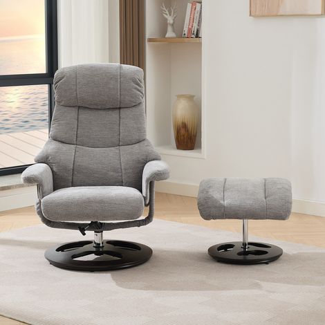 Sessel mit Massage und Heizfunktion drehbar mit Hocker OKMYHOME (1/5)