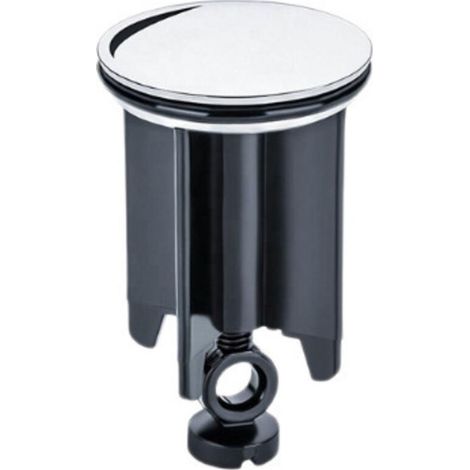 Bouchon Lavabo Universel 40mm - Bouchon d'Évier en Laiton chromé avec Caoutchouc - Couvercle Lavabo Églable en Hauteur - Anti-calcaire - Bouchon de Vidange Chromé pour Lavabo
