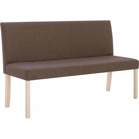 Maison Exclusive - Banco de poliéster 139,5 cm marrón (1/5)