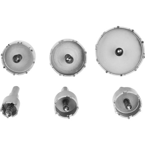 Satz mit 6 Hartmetall-Lochsägen 22–65 mm, Metallbearbeitungswerkzeug 22/30/35/45/50/65 mm (1/5)