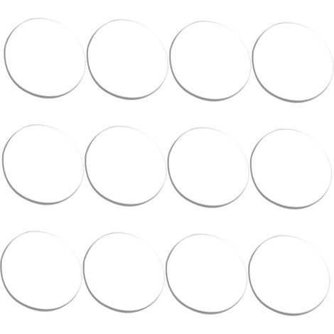 Lot de 12 entretoises table en verre transparent, patins antidérapants (1/5)