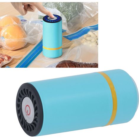 Machine à emballer sous vide portable sans fil pour la maison, mini machine à vide électrique pour aliments, compression et scellage automatiques sous vide pour sacs de conservation, bleu lac (1/5)