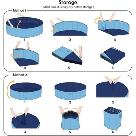 Piscine pliable - - nouvelle version améliorée - portable - intérieur/extérieur - pour chiens, chats, enfants (1/4)