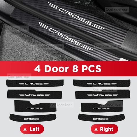 (4 portes,8 pièces) Autocollants de protection anti-rayures pour seuils de porte de Toyota Corolla Cross 2023-2024 Accessoires inclus (1/3)