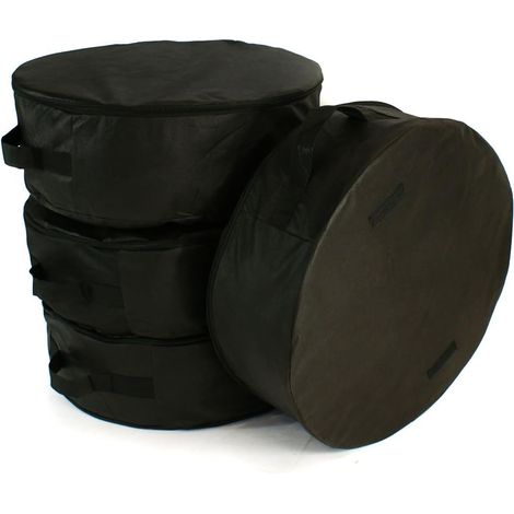 Housse Pneu Set 4 Housses de Roue de Secours Noire pour Auto 15-17" 63 cm x 21 cm (1/5)