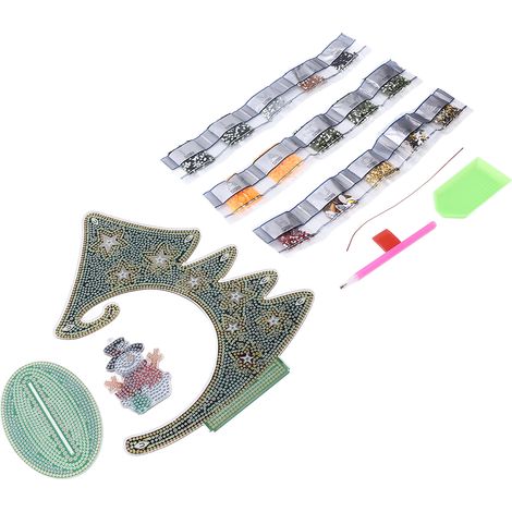 Kit Décoratif Arbre de Noël Strass Forme Ornement Peinture DIY Fournitures Artistique Couleur (1/5)