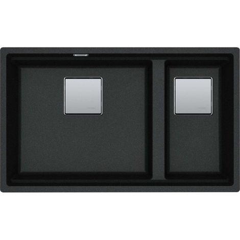 Franke Kubus 2 KNG 120 Nero. Tipo di lavello: Lavello sottopiano, Forma del lavandino: Rettangolare, Colore del prodotto: Nero. Larghezza: 760 mm, Profondità: 460 mm, Al... - KNG120NERO - 125.0529.871 (1/2)