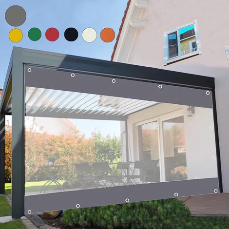 Rideau de Bâche Transparent avec Œillets,Rideaux de Bâche Terrasse de 0,5mm (1/5)