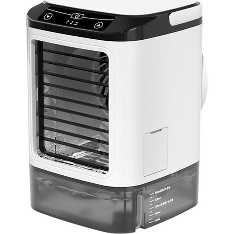ventilador de escritorio USB, compacto, con función de nebulización y oscilante, ideal para oficina o dormitorio. (1/5)