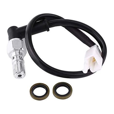 Commutateur de Frein Hydraulique de Moto, Interrupteur de Feu Stop Hydraulique, Interrupteur de Feu Arrière Universel pour Moto, Scooter, Cyclomoteur, Dirt Pit Bike, ATV, M10 1.25mm (1/5)