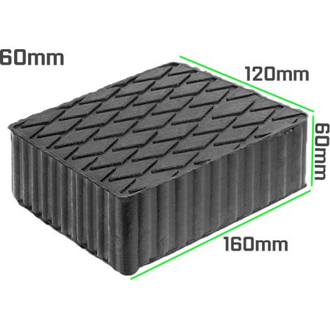 JOMAFA - TACO DE GOMA PARA ELEVADOR DE COCHE 160 x 120 mm, ALTURA 60 mm
