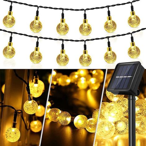 1 pièce Guirlande lumineuse solaire, 9,5 m 50 LED blanc chaud, étanche IP65, 8 modes, pour jardin et décoration de fêtes (1/5)