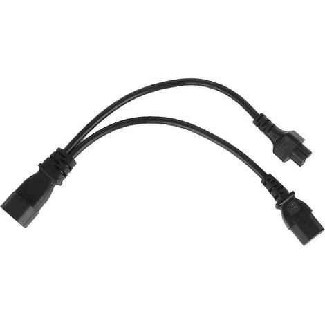 Câble adaptateur en Y IEC 320 C14 mâle vers C13 et C5 femelles, 10 A, 250 V, qualité supérieure WHBYV (1/4)