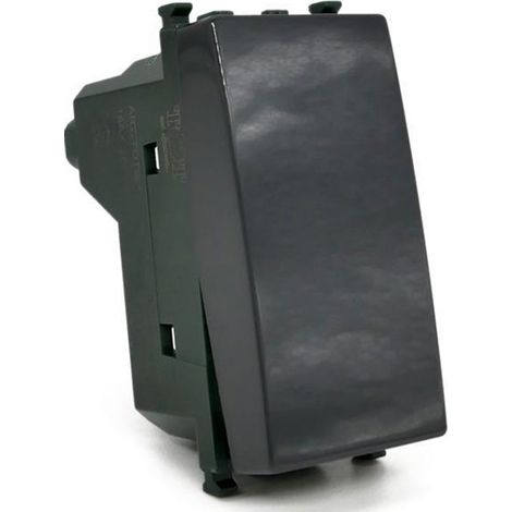 Pulsante unipolare compatibile con vimar plana interruttore relè 10A 250V invertitore deviatore campanello nero (1/3)