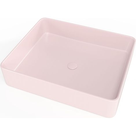 Swiss Aqua Technologies Set Aufsatzwaschbecken Infinitio 50 x 40 x 11 cm + Waschbecken, Rosa matt (SATINF5040PM-SETBP)