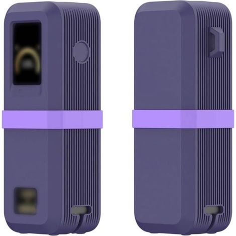 Sto Coque rigide en silicone pour ancre pour batterie externe Prime 20K 220W, étui de protection avec compartiment pour câble et support, gris (violet) (1/5)