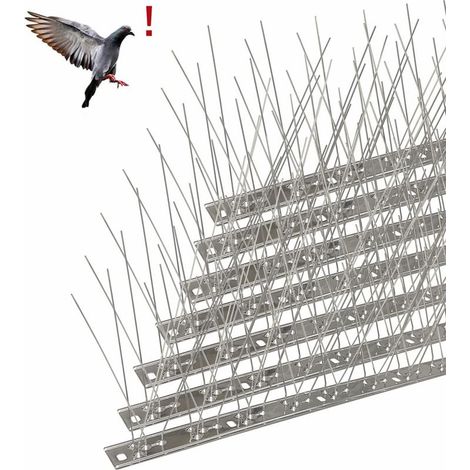 Tigrezy Pic Anti-Pigeon En Acier Inoxydable 6.6 Mรจtres, Pack De 20 Pique Anti-Oiseaux Pour Effrayer Pigeons, Corbeaux, Moineaux, Chats, Respectueux Des Animaux Pic Anti Oiseaux (1/5)