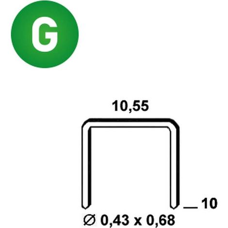 4 000 Agrafes Galvanisées Vz-10 - 10.55x10x0.43x0.68 mm - D-Work