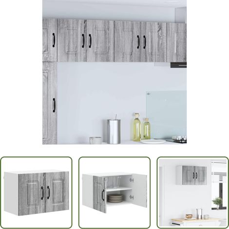 vidaXL Küchenmöbel - Küchenschrank mit Speicher Kalmar Graues Sonoma 60 x 31 x 40 cm (1/5)