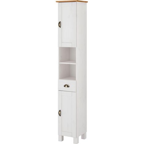 Toscana-Buffet haut 2 portes et 1 tiroir en blanc honig