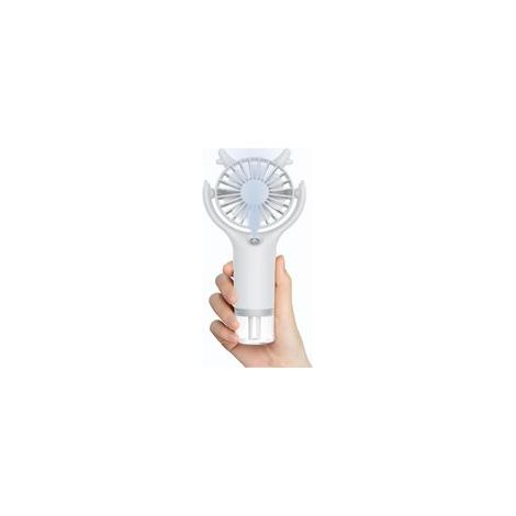 Mini ventilateur portable avec brume d'eau, petit ventilateur rechargeable par USB avec 3 vitesses pour bureau, chambre à coucher, voyage en plein air - Blanc (1/5)