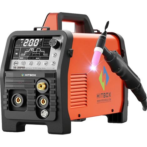 Máquina de soldar, 6 funciones en 1, pantalla de alta definición, TIG200PRO, 220-240 V. (1/5)
