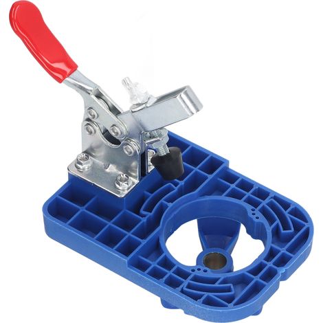 Ouvre-porte en alliage d'aluminium 35mm avec charnière en plastique pour menuiserie, couleur bleu (1/5)