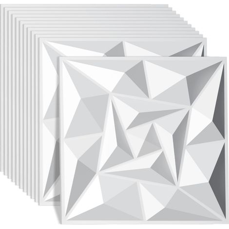 Wolketon Paneles 3D Blanco Espiral 50×50 cm – PVC gran formato sin adhesivo (1/5)