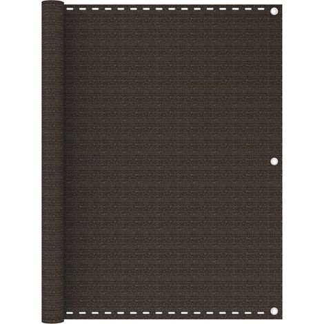 Écran de balcon brise pare vue protection confidentialité marron 120 x 600 cm PEHD (1/5)