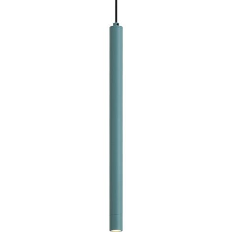 QAZQA Modern Blue Pendant Lamp with Integrated Ceiling Plate - (1/5)