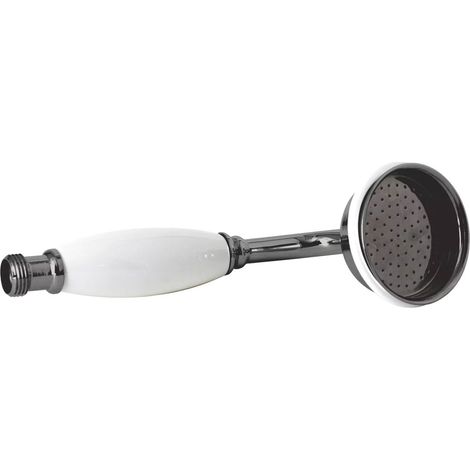 Hudson Reed Large Traditional Handset - White/Brushed Pewter (1/2)