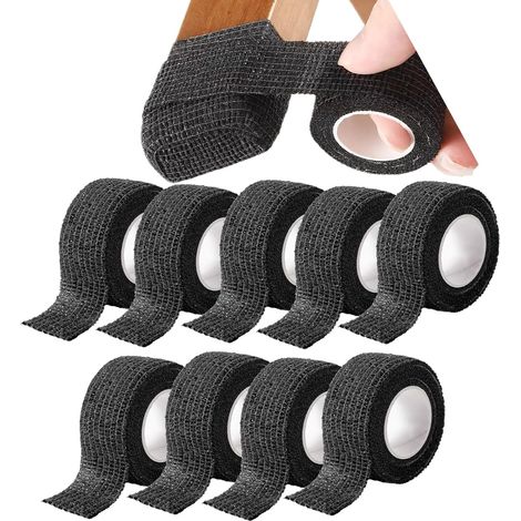 Self-adhesive felt pads - chair leg floor protectors - chair leg webbing - 5cm x 4.5m, black, 10 pieces per pack