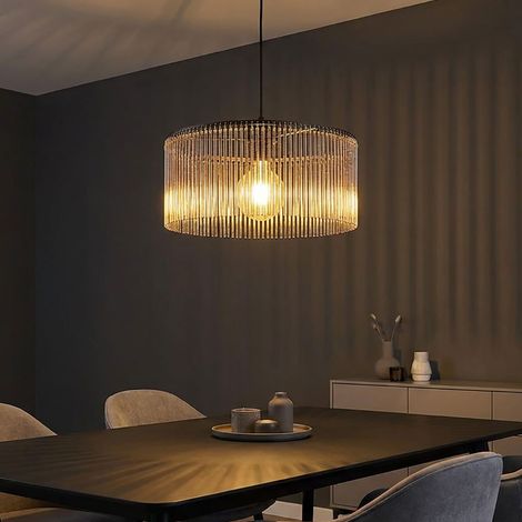 LED Hängeleuchte Acrylstäbe Esszimmerleuchte gold Pendelleuchte Wohnzimmerlampe, Metall, 1x 7W 806Lm warmweiß, DxH 35x135 cm