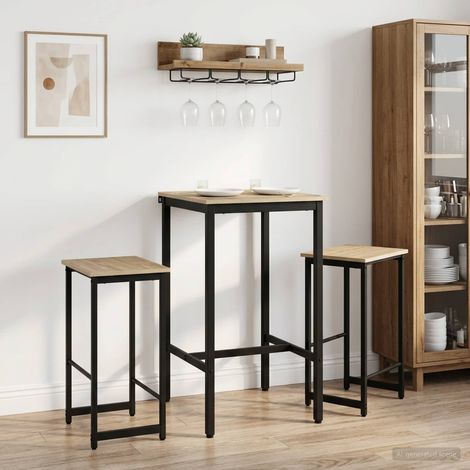 vidaXL Taburete de bar 2 uds. Roble Sonoma 40 x 32 x 64 cm (1/5)