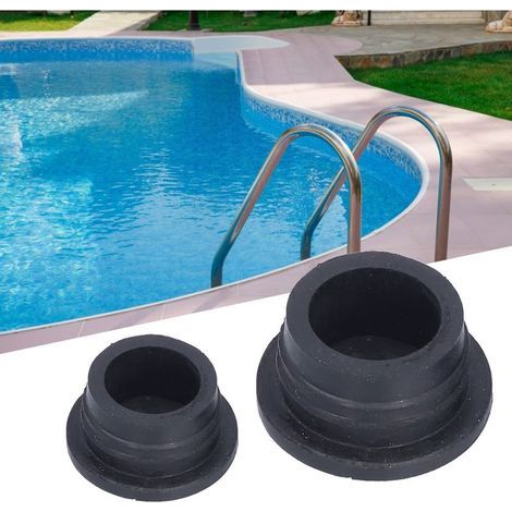 Pièces Accessoires d'Échelle de Piscine Bouchons en Caoutchouc Protection Pare-Chocs Noirs pour Sécurité Piscine- (1/5)