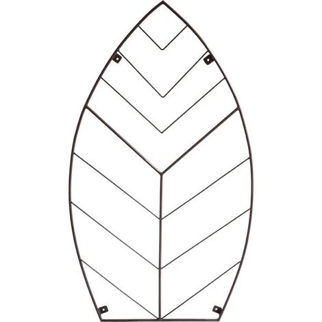 Outdoor Leaf Trellis - Mild Steel - L100 x W3 x H57 cm - Bronze