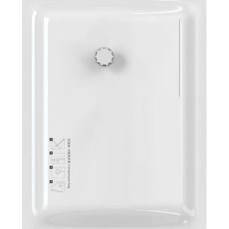 Sac de Compression sous vide, gain de place, motif blanc, emballage de voyage facile à utiliser pour vêtements, literie, oreiller 40x60cm / 15.7x23.6in (1/5)