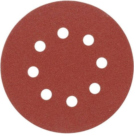 VOREL 08582 - disco abrasivo con los agujeros (velcro) 5pcs p120