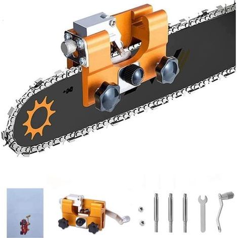 Chainsaw chain sharpening jig, portable chain sharpening kit (1/5)