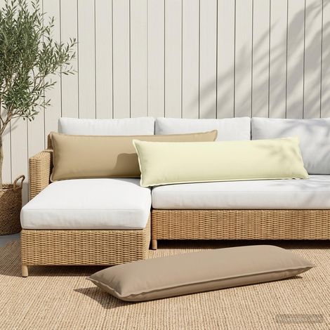 vidaXL Funda de almohada HOUTEN Gris topo 40 x 145 cm Poliéster (1/5)