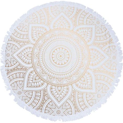 Vtizikl Serviette de plage ronde à séchage rapide, serviette de plage Mandala modèle abstrait, tapis de yoga, serviette de douche, serviette de bain (1/5)