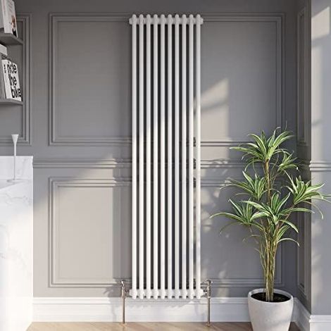 Traditional White Collosseum Vertical Column Radiators 1800 x 470mm Double (1/5)