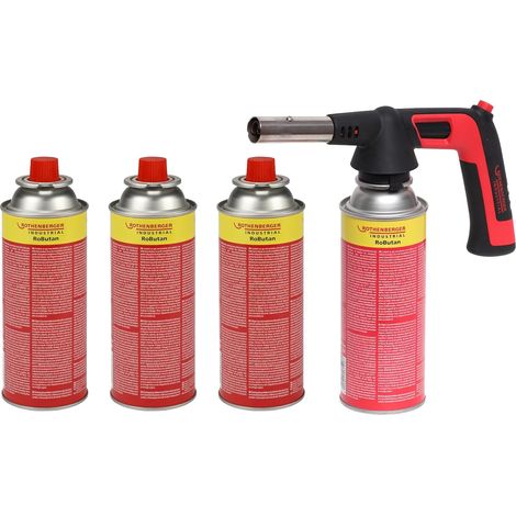 ROTHENBERGER Industrial RS 220 Chalumeau à gaz avec 4 x RoButan 220g Piezo 180-360 °C rotation/dessus de la tête - 1500005151