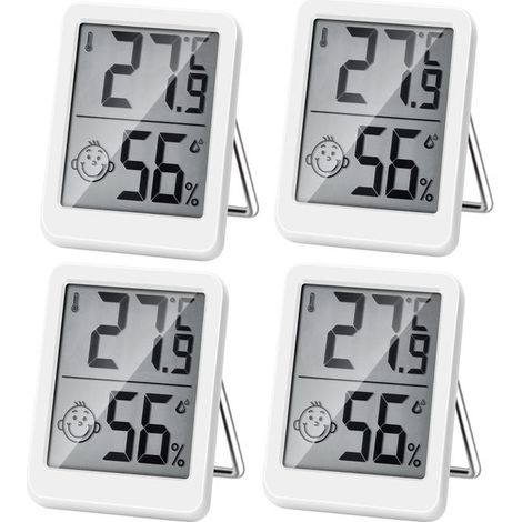 Termómetro e Higrómetro Digital – 4 Piezas, Alta Precisión, Control Temperatura y Humedad (1/5)