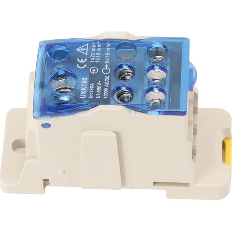Boîtier de jonction électrique 160A 1000V pour distribution AC/DC et bornier DIN (1/5)