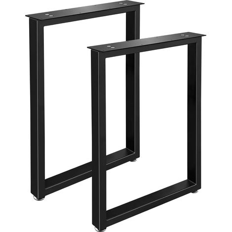 Pieds de Table Rectangulaires 50 x 70 cm, Lot de 2 Pieds de Meuble en Métal pour Table à Manger, Bureau (1/5)