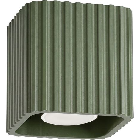 Deckenleuchte RIFF 1 olivgrün Aluminium 1xGU10 10cm Sollux (1/5)