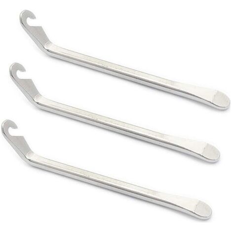 Démonte Pneu de Vélo,3 Pcs Kit Réparation Vélo Demonte-Pneu Vélo en Acier Levier Démonte Pneu Pelle pour Bicycliste Vélo de Route et VTT (Argent, 12.7120.7mm) (1/5)